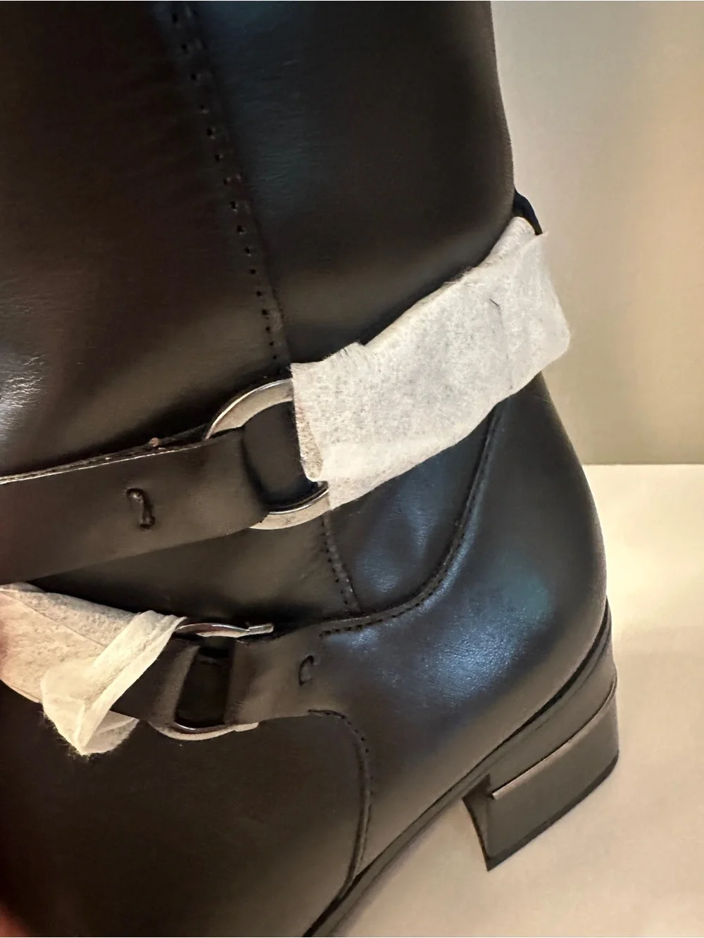 Stuart Weitzman Shore Black Leather Boots Size 7.5 New with box